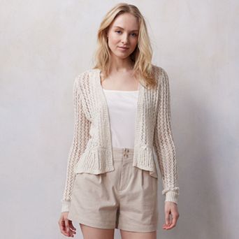 Women's LC Lauren Conrad Flounce Ruffle Cardigan