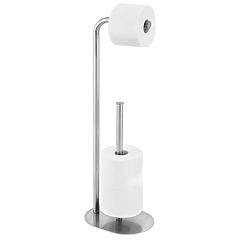 mDesign Decorative Metal Wire 3-Roll Toilet Paper Stand with Vine Design -  Chrome