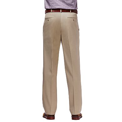 Men's Haggar® Premium No-Iron Khaki Stretch Classic-Fit Flat-Front Expandable Waist Pants