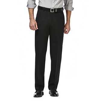 Men's Haggar® Premium No-Iron Khaki Stretch Classic-Fit Flat-Front Expandable Waist Pants