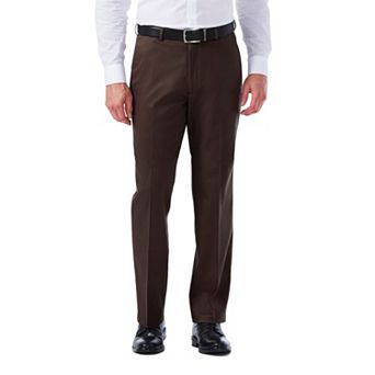 Men's Haggar® Premium No-Iron Khaki Stretch Classic-Fit Flat-Front Expandable Waist Pants