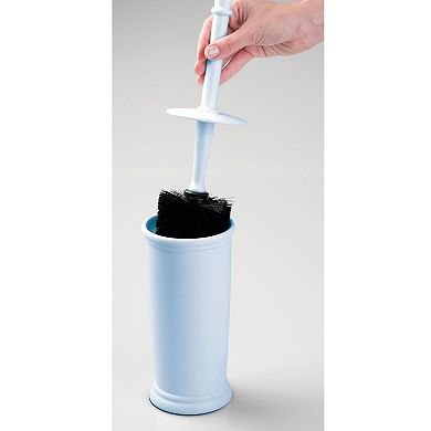 mDesign Plastic Compact Bathroom Toilet Bowl Brush and Holder