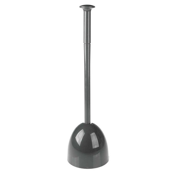 mDesign Plastic Freestanding Hideaway Toilet Bowl Plunger/Holder