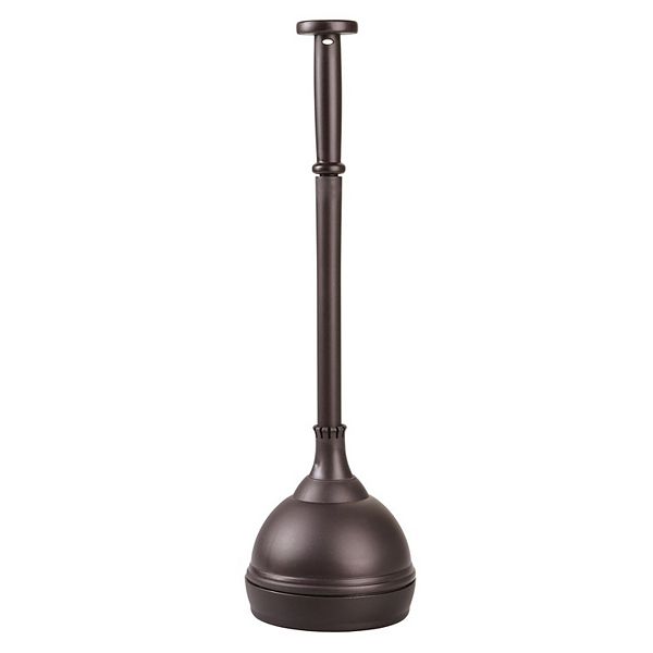 mDesign Plastic Freestanding Lift and Lock Toilet Bowl Plunger/Holder
