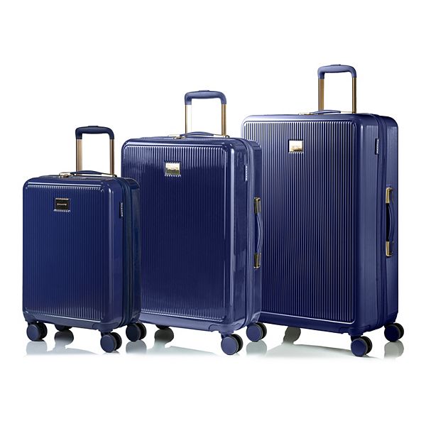Champs Luxe Collection 3-Piece Hardside Spinner Luggage Set - Navy