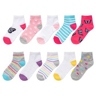 Girls SO® 10-Pack Ankle Socks