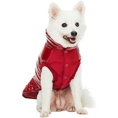 All-weather Quilted Windproof Dog Glossy Puffer Jacket