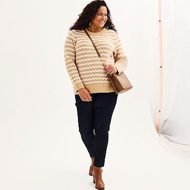Plus Size Croft & Barrow® Fairisle Pullover Sweater