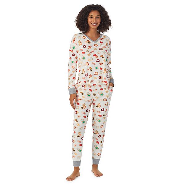 Cuddl Duds Fleece Loungewear/ Pajama Long Sleeve Set Size PXL