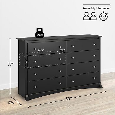 Prepac Monterey 8-Drawer Dresser