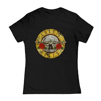 Juniors' GNR Bullet Distressed Graphic Tee