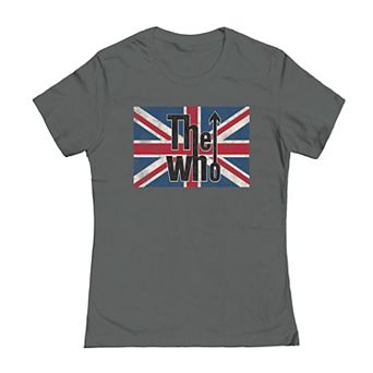 Juniors' The Who Flag Distress Graphic Tee