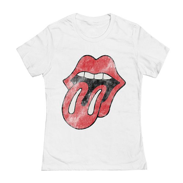 Juniors' Rolling Stones Vintage Tongue Graphic Tee