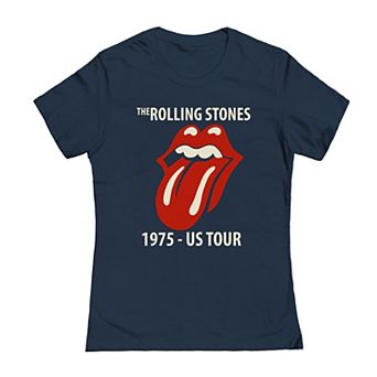 Juniors' Rolling Stones Tongue 75 Graphic Tee