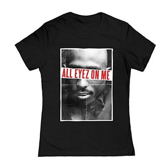 Juniors' Tupac All Eyes Graphic Tee