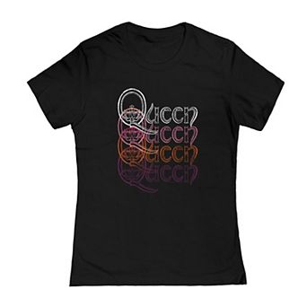 Juniors' Queen Repeat Logo Graphic Tee
