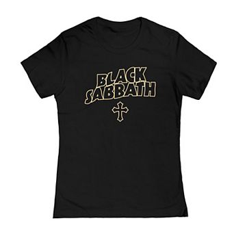 Juniors' Black Sabbath Cross Graphic Tee