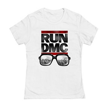 Juniors' RUN DMC Glasses Logo Graphic Tee