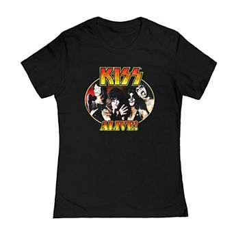 Juniors' Kiss Alive Vintage Graphic Tee