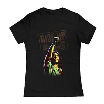 Juniors' Bob Marley Arms Up Graphic Tee