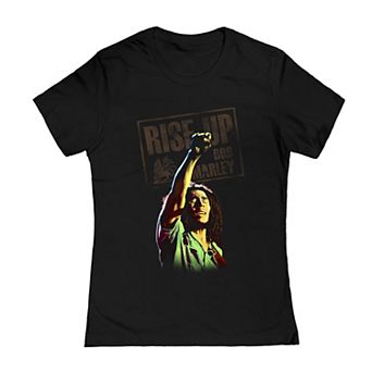 Juniors' Bob Marley Arms Up Graphic Tee