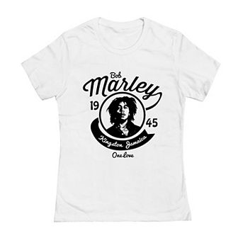 Juniors' Bob Marley One Love Graphic Tee