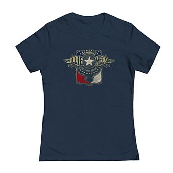 Juniors' Willie Nelson Wings Graphic Tee