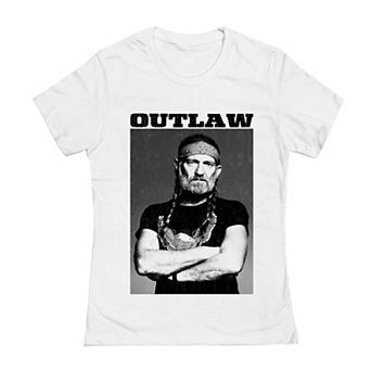 Juniors' Willie Nelson Outlaw Graphic Tee