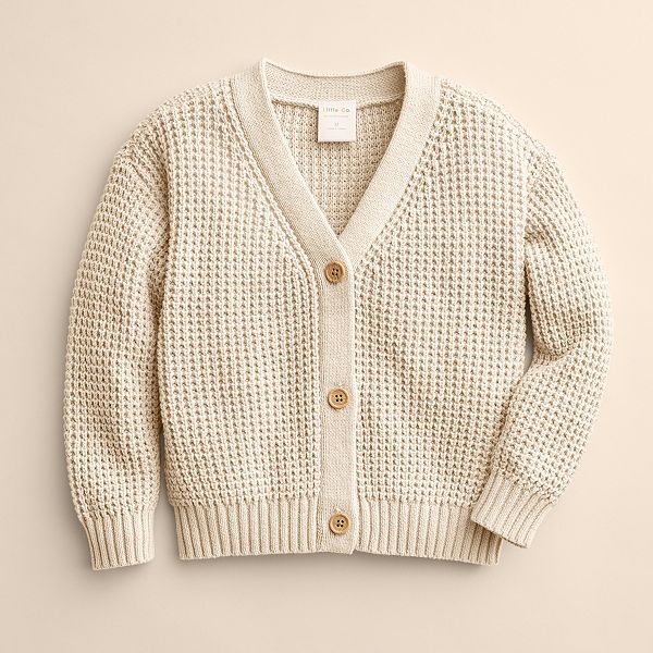 Baby & Toddler Little Co. by Lauren Conrad Relaxed Waffle Cardigan - Ivory (NEWBORN)