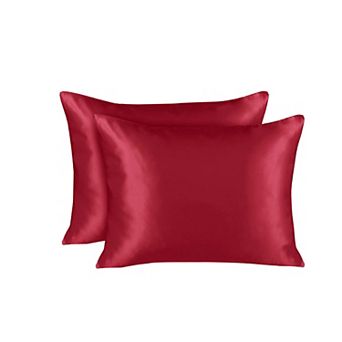 Silky Satin Pillowcase for Hair and Skin Standard Satin Pillowcase with Zipper (Pillowcase Set of 2)