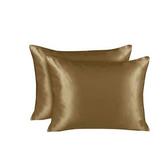 Silky Satin Pillowcase for Hair and Skin Standard Satin Pillowcase with Zipper (Pillowcase Set of 2)