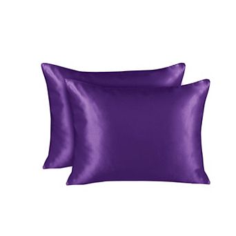 Silky Satin Pillowcase for Hair and Skin Standard Satin Pillowcase with Zipper (Pillowcase Set of 2)