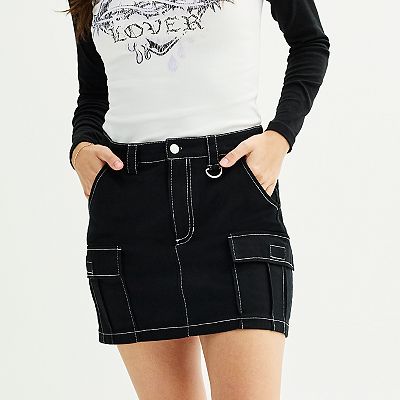 Black jean skirt kohls discount