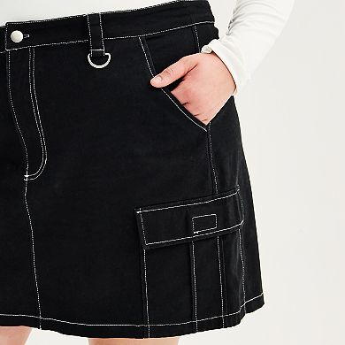 Juniors' Plus Size SO® Cargo Skirt With Hardware