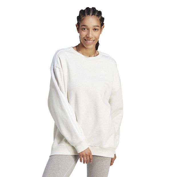 Adidas essential best sale 3 stripe sweatshirt