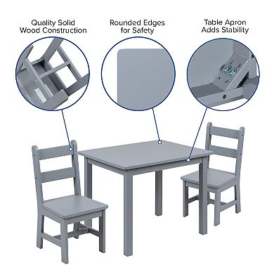 Flash Furniture Kyndl Kids Table & Chairs 3-piece Set