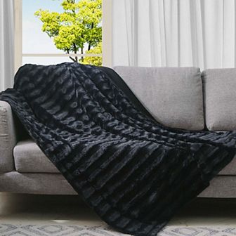 Cheer Collection Faux Fur Blanket, Luxurious Blanket & Throw For Couch- 86"x86"
