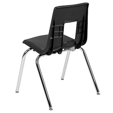 Emma and Oliver 4-pack Navy Student Stack School Chair - 18-inch