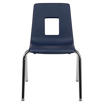 Emma and Oliver 4-pack Navy Student Stack School Chair - 18-inch