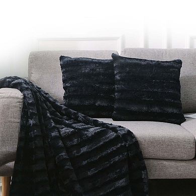 Cheer Collection Faux Fur Blanket, Luxurious Blanket & Throw For Couch- 60"x50"