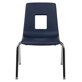 Emma and Oliver 4-pack Black Student Stack School Chair - 16-inch