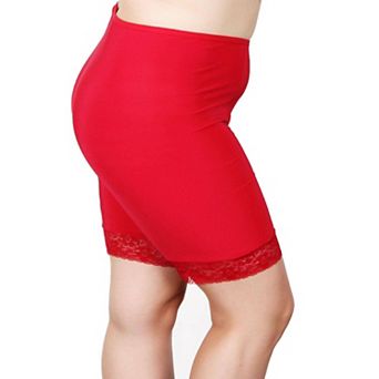 Moisture Wicking Cool Anti Chafe Slip Short with Leg Lace 9"