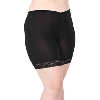 Moisture Wicking Cool Anti Chafe Slip Short With Leg Lace 7"