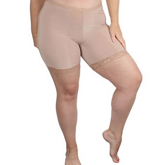 Moisture Wicking Cool Anti Chafe Slip Short With Leg Lace 7"