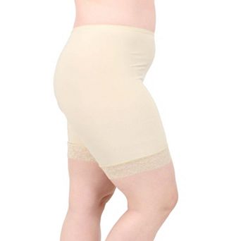 Moisture Wicking Cool Anti Chafe Slip Short With Leg Lace 7"