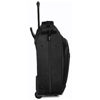 WallyBags 45" Premium Rolling Garment Bag with Multiple Pockets