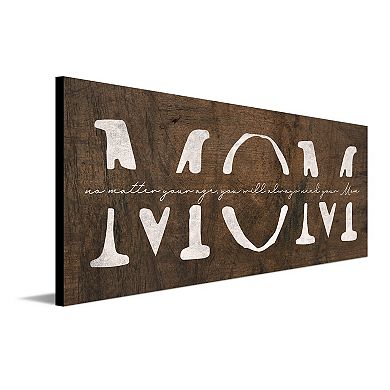 Personal-Prints "MOM" Gift for Mom Wood Block Mount Wall Art