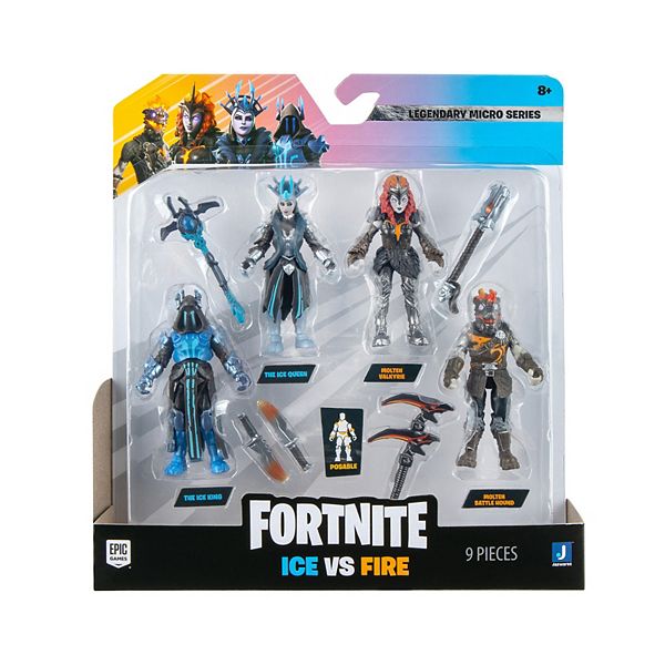 Fortnite Legendary Micro Series Ice vs Fire 4 Pack Mini Figures