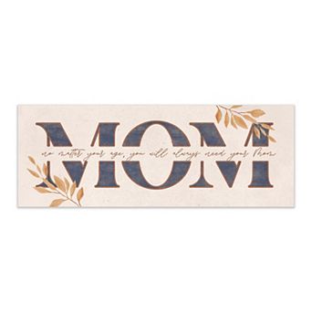 Personal-Prints "MOM" Gift for Mom Wood Block Boho Mount Wall Art