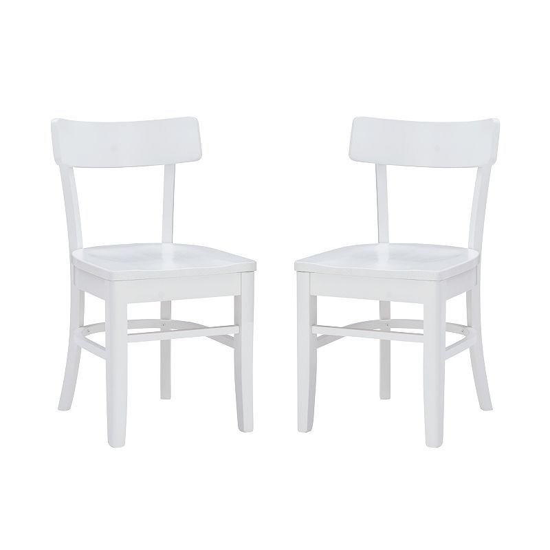 Linon Shawna Dining Chair 2-piece Set, White